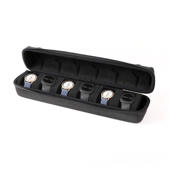 Catzon Watch Travel Roll Case Box With Soft Protective Pillow-6slot