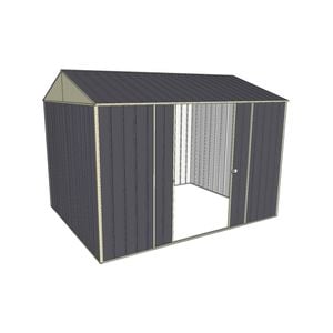 Build-a-Shed 2.3 x 3 x 2.3m Gable Double Sliding Side Door Shed - Grey