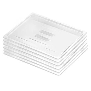 SOGA 1/1 GN Polycarbonate Food Pan Lids Clear 6 Pack