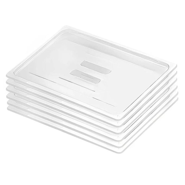 SOGA 1/1 GN Polycarbonate Food Pan Lids Clear 6 Pack