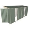 Build-A-Shed 1.2 x 4.5 x 2.0m Tunnel Shed Tunnel Hinged Door with 2 Sliding Side Doors - Green