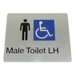 Bradley Braille Male Toilet Sign LH 975-MDT-LH-S