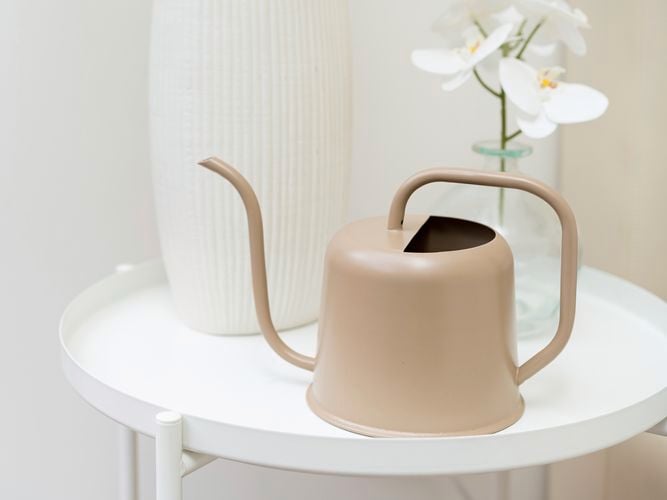 cream watering can