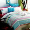 Bloomington 250TC Cotton Palila Yarn Dyed Aqua Quilt Cover Set Queen 210 x 210cm