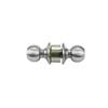 Lockwood Satin Stainless Steel Symmetry Imperial Privacy Knobset