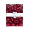 Catzon 42 Pcs Plastic Christmas Balls Sequins and Matte for Holiday Party Wedding-Red