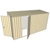 Build-A-Shed 1.2 x 3.7 x 2.0m Skillion Single Hinged Side Door Shed - Cream