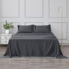 Dreamaker Matte Satin Sheet Set Charcoal - Double Bed