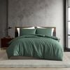 Kenneth Cole Oxford Stripe Cotton Quilt Cover Set Home Bedding King Bed Green