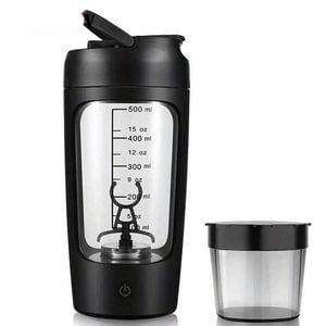 NNEOBA 500ML Electric Shaker Bottle USB C Rechargeable Automatic Mixer Black