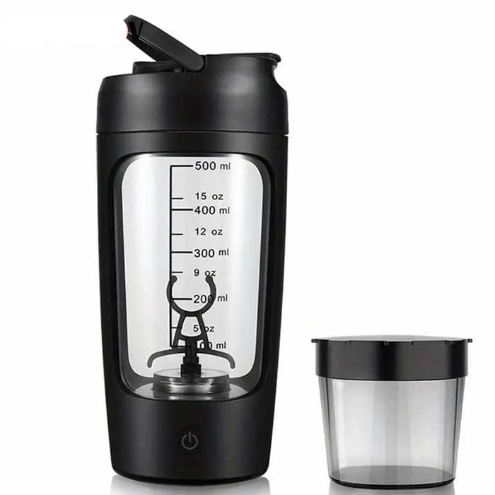 NNEOBA 500ML Electric Shaker Bottle USB C Rechargeable Automatic Mixer Black