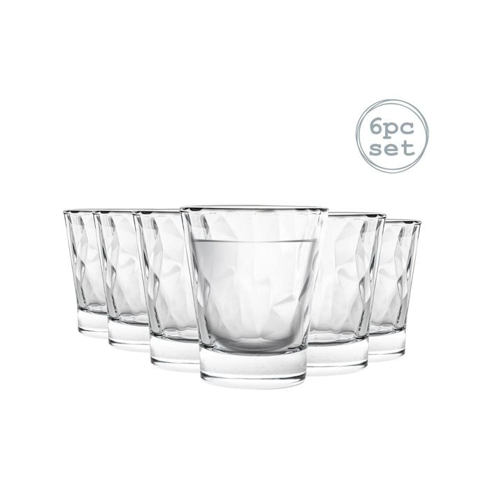 Bormioli Rocco Diamond Dimpled Clear Shot Glasses - 80ml - Pack of 6