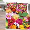 3D Red Flowers 241 Bed Pillowcases Quilt Queen Size
