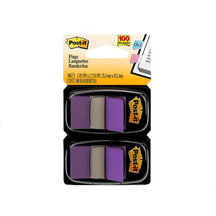 Post-it Twin Pack Flags 100pcs (Purple)