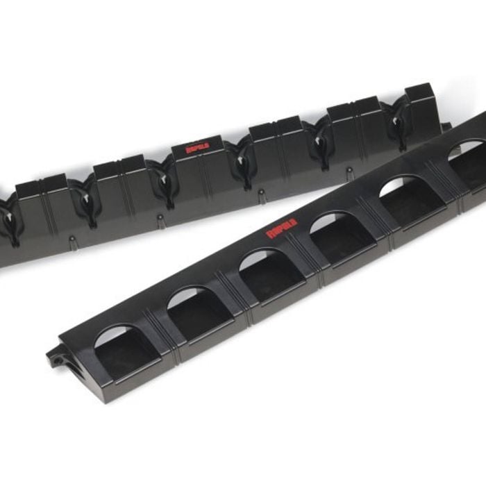 Rapala Lock'n Hold Fishing Rod Rack -6 Hole Fishing Rod Holder with Locking Jaws