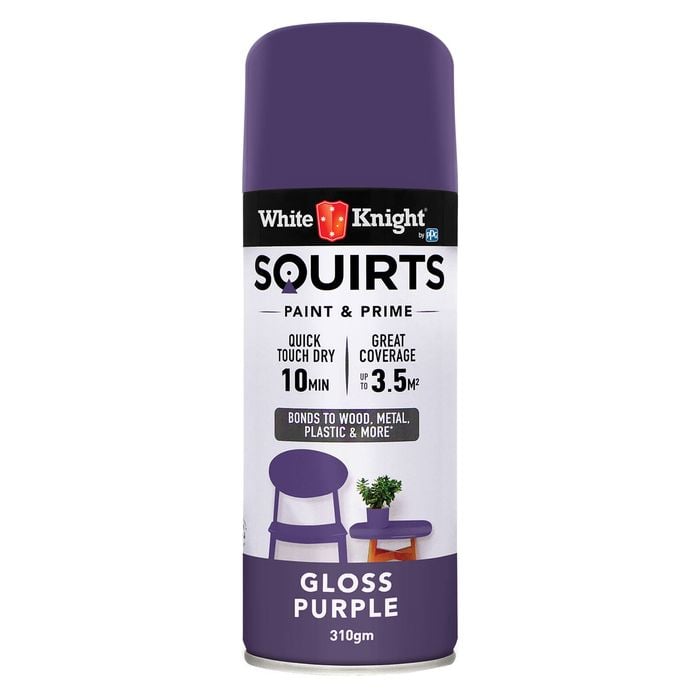 White Knight Squirts 310g Purple Gloss Spray Paint