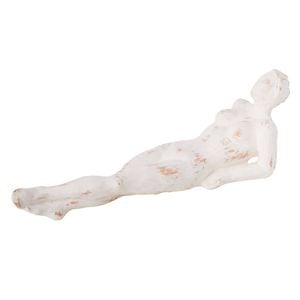 Amalfi Zen Sculpture White Wash & Terracotta 47x13x16cm