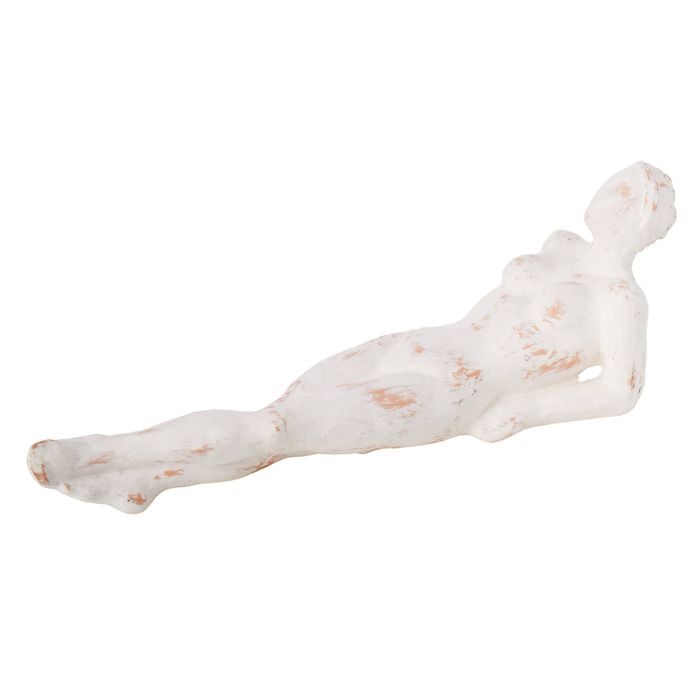 Amalfi Zen Sculpture White Wash & Terracotta 47x13x16cm