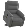 vidaXL Stand up Massage Recliner Chair Armchair Single Sofa Dark Grey Fabric