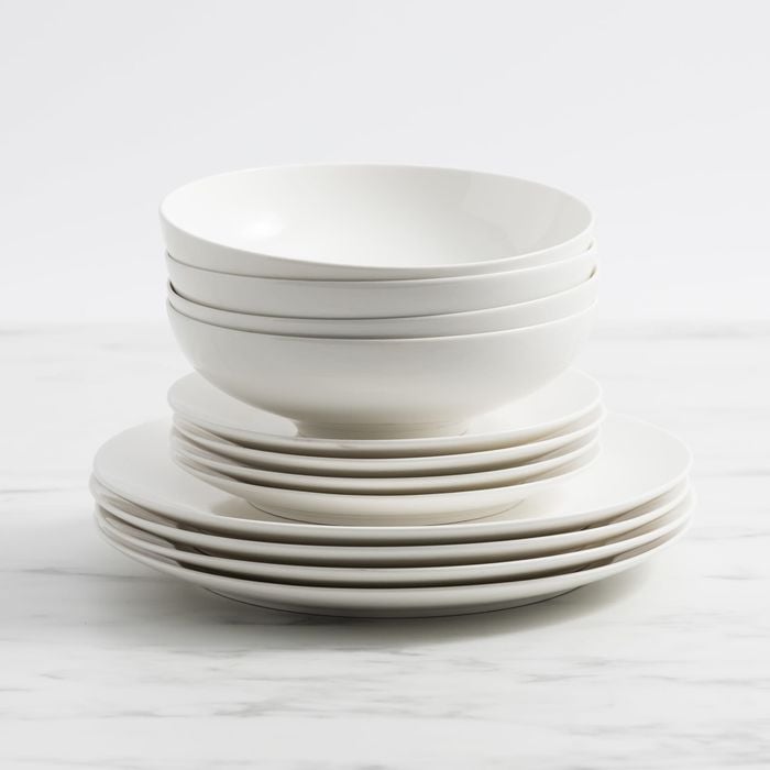 Salisbury Co Classic Pure Coupe Dinner Set 12pc White Bunnings