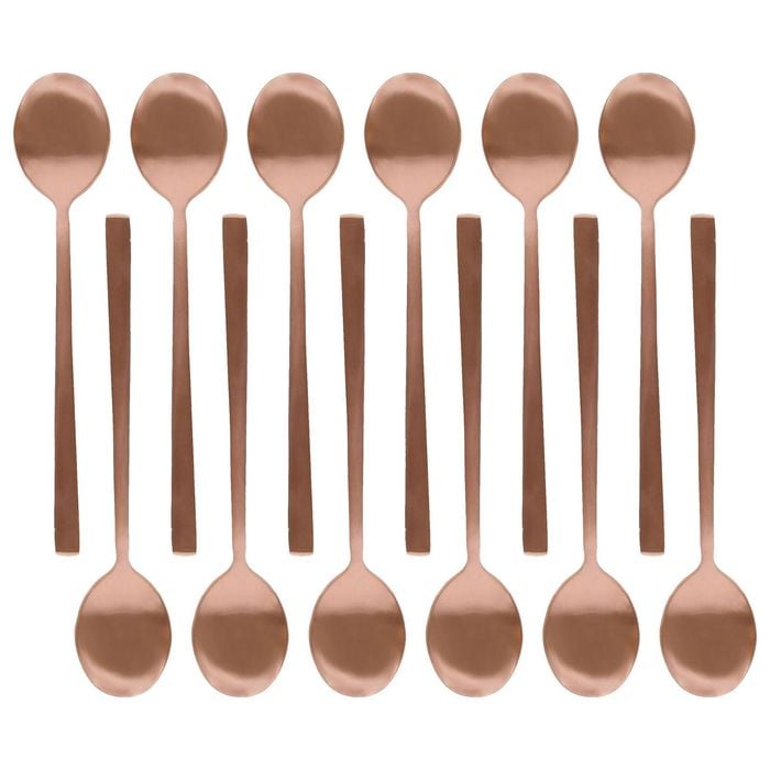 Argon Tableware Stainless Steel Teaspoons - 14.5cm - 12x Durable Rust Resistant Stainless Steel Dishwasher Safe Flatware Set