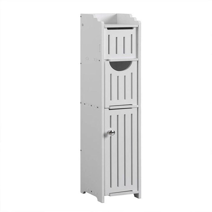 Catzon Standing Storage Cabinet with Toilet Paper Holder