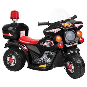 ALFORDSON Ride On Car Kids Police Motorcycle Black