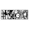 Yezi 4pcs Metal Wall Decor Abstract Lotus Flower
