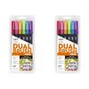 2x 6pc Tombow Dual Brush/fine Pen Marker Water-based Sketching/drawing Bright