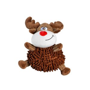 Happy Tails Reindeer Mop Plush Dog Toy
