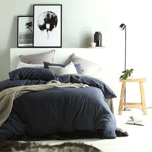 Accessorize Denim Linen Cotton Quilt Cover Set Queen