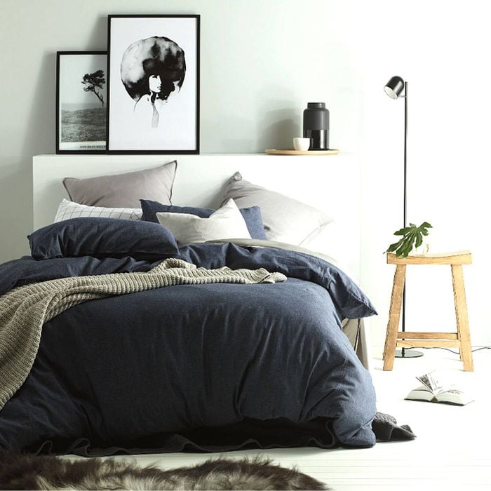 Accessorize Denim Linen Cotton Quilt Cover Set Queen