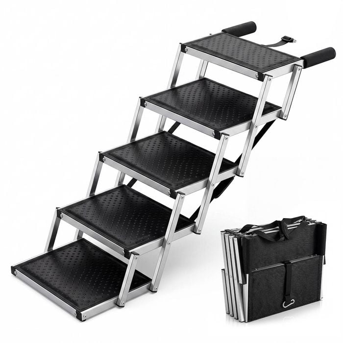 Advwin Pet Stairs For Cars Non-slip Foldable Dog Ramp