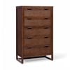 Teamson Home Hatteras Dresser with 5 Rattan Inlay Drawers, Walnut