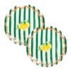 2PK Porto Porcelain Limone Round Serving Platter 30cm Multi-Coloured Lemons