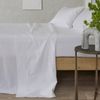 Bedding Co. Sheet Set 500TC Organic Cotton White Stripe Single