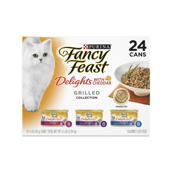 Fancy Feast 85g Delights with Cheddar Grilled Wet Cat Food - 24 Pack