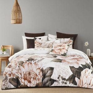 Bianca Somerset King White Cotton Sateen Quilt Cover Set