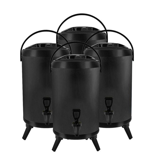 SOGA 4X Stainless Steel Insulated Beverage Dispenser with Tap 8L Black