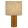 Telbix Jacona Contemporary Table Desk Lamp Light Wood Fabric Pine Cream Wood Tones