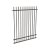 ProtectorAl 350 - 1200 x 1500mm Black Aluminium Picket Top Pool Fence Panel With Mid Rail