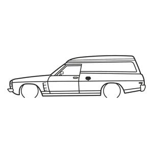 Ignite Laser Holden HJ Panel Van Silhouette Metal Wall Art Rustic Metal 47inch/120cm