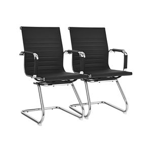 Costway 2x Office Computer Chair PU Leather Meeting Room