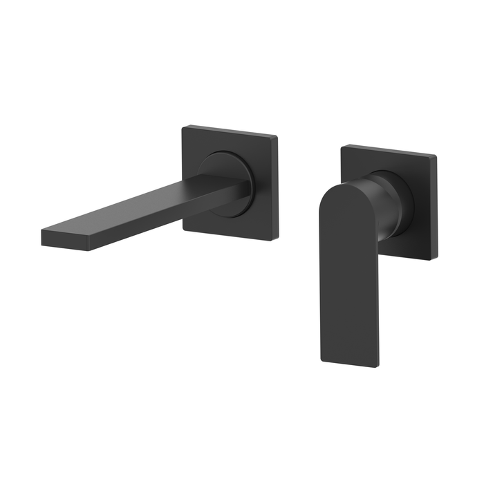 Mondella WELS 6 Star 4.5L/min Black Matte Rococo Wall Basin/Bath Mixer
