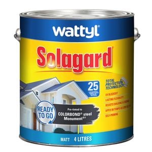 Wattyl 4L Monument Matt Solagard Pre-tinted Exterior Paint