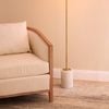 Amalfi Tillie Floor Lamp White & Brass 50x50x150cm