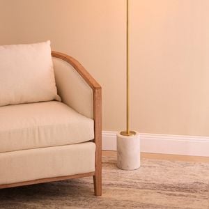 Amalfi Tillie Floor Lamp White & Brass 50x50x150cm
