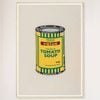 Galrie Banksy Soup Can Yellow Emerald Brown Poster - Iconic 2006 Art Print, Wood Frame, A0 84 x 119cm (33 x 47inch)