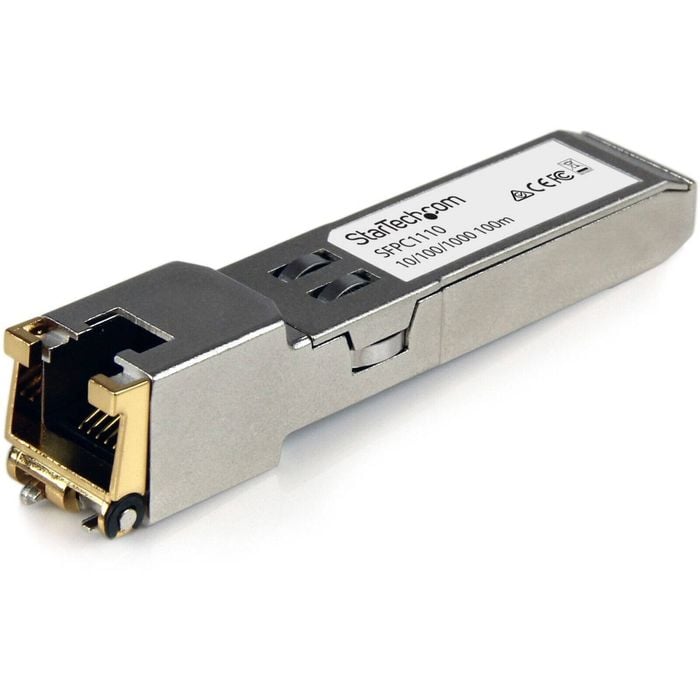 StarTech.com SFP (mini-GBIC) - 1 x RJ-45 10/100/1000Base-T Network LAN - For Data Networking