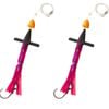 2PK Sea Pro Rocket Teaser Rigged Skirt Offshore Trolling Teaser 9 In - Pink